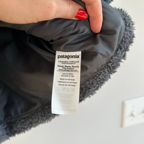 Patagonia Los Gatos Fleece Zip Up Mock Neck Vest Gray S - Picture 5 of 8